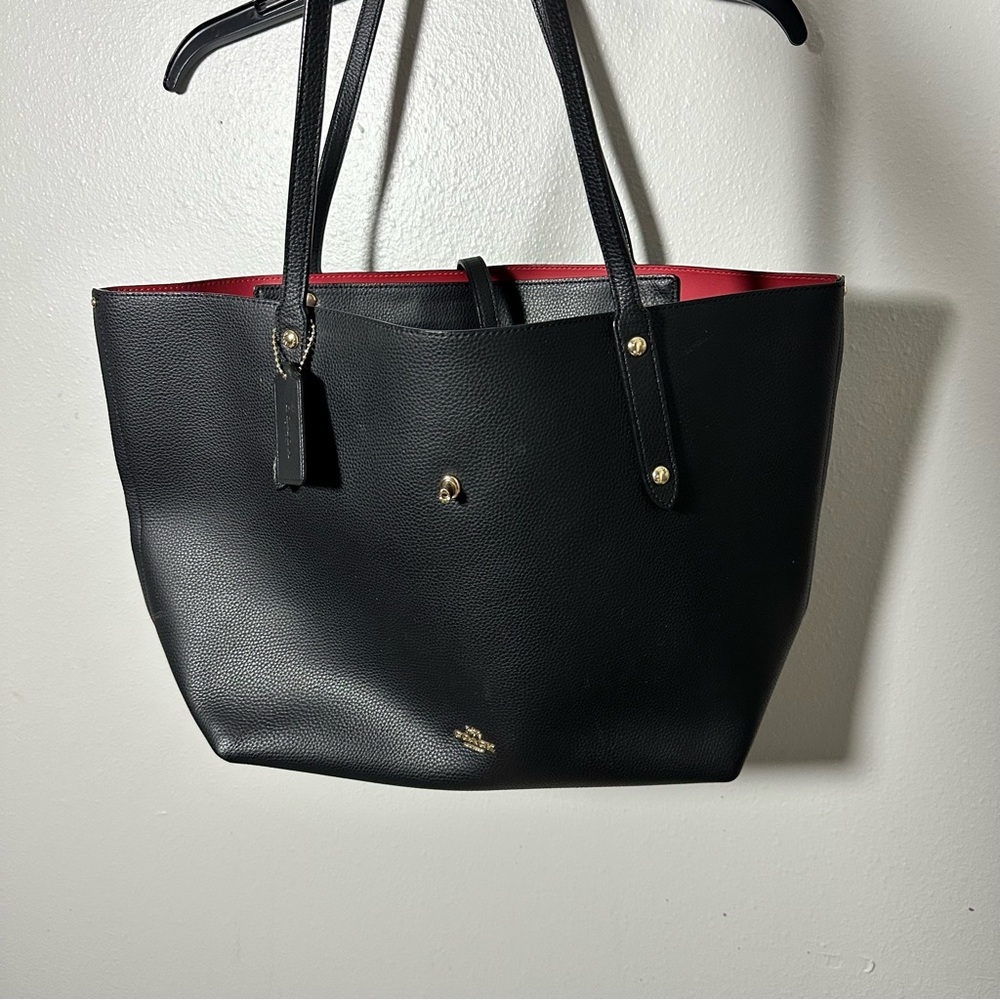 Coach Black Market Pebbled Tote Bag with Gold‎ Accents Large - Picture 11 of 11